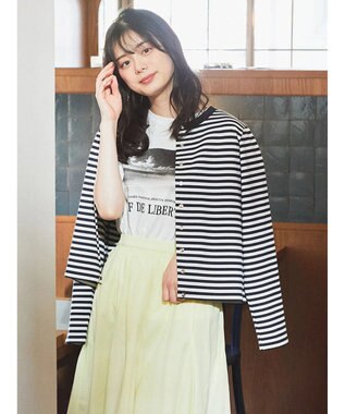 earth music&ecology パールスナップボタンカーディガン