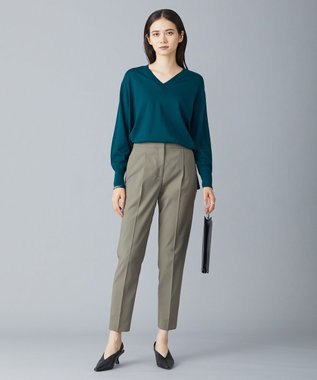 ICB 【洗える】 コンパクトウール Vネックプルオーバー マリンブルー系