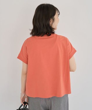 Green Parks フレンチスリーブ刺繍シンプルロゴプルオーバー Orange