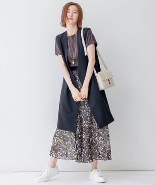 23区 S 【一部店舗限定】フレンチスリーブ IT TEE ブラウン系