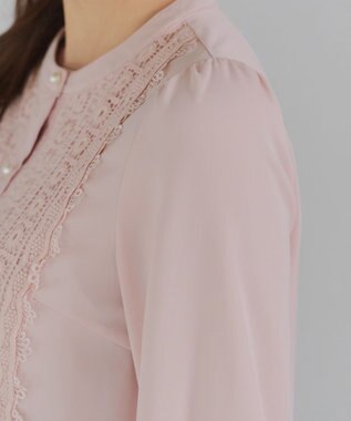 Tiaclasse L 【新色追加】レースブラウス ライトピンク