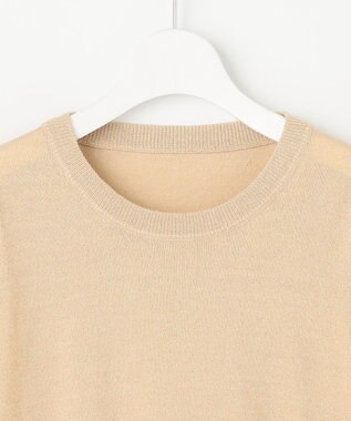 Feroux 【洗える】ラメ プルオーバーニット ベージュ系