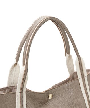 TOPKAPI 【TREASURE TOPKAPI】ソフトシュリンク テープコンビ A4 トート バッグ グレージュ