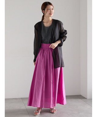 Te chichi チュールトリムタンクトップ チャコールグレー