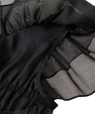 earth music&ecology ダブルフリルノースリブラウス Black