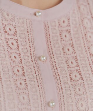 Tiaclasse L 【新色追加】レースブラウス ライトピンク