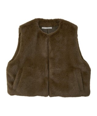 Green Parks ・ＥＬＥＮＣＡＲＥ　ＤＵＥ　フォックス調ファーベスト Brown