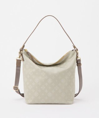 russet ナイロンジャガード2WAYミニショルダーバッグ(CE-1627) Ecru