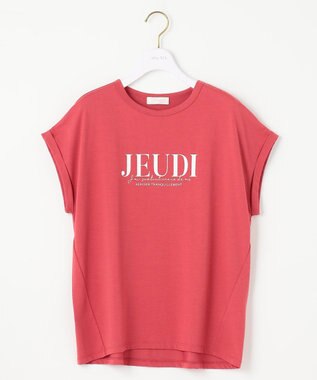 ANY SIS S 【接触冷感・UVケア】冷感ロゴ Tシャツ レッド