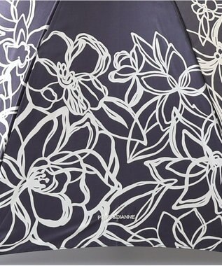 AURORA PINKY & DIANNE（ピンキー＆ダイアン） 花柄耐風雨傘（長傘） ブラック