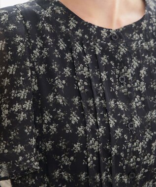 Tiaclasse L 【新色追加】フレアスリーブワンピース ネイビー