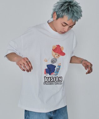 WEGO 【ユニセックス着用ITEM/MLサイズ展開】別注VISIONベアグラフィックT（SS） ホワイト
