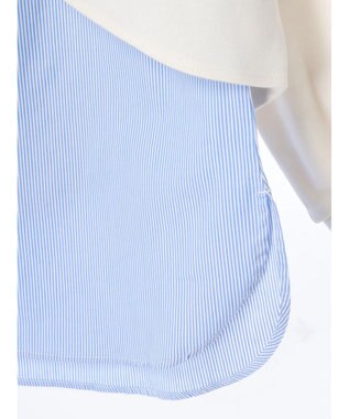 earth music&ecology ＳＥＴ２点カットプルオーバー＋シャツドッキングタンク Ivory