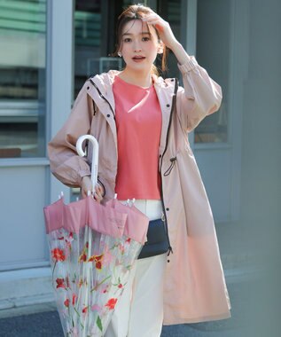 ANY SIS 【WEB・一部店舗限定】フラワープラスティック アンブレラ ピンク