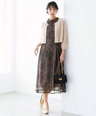 ANY SIS 【Lily Calin】シャイニー ボレロ ライトベージュ