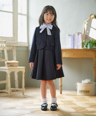 組曲 KIDS 【110-140㎝】ノーカラー ジャケット ネイビー