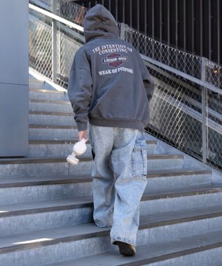 WEGO ピグメントグラフィックプルパーカー 柄2