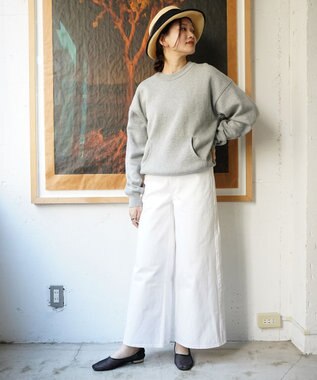 woadblue WIDE DENIM ワイドデニム WHITE
