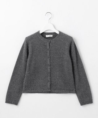 Feroux 【洗える】ラメシャギー カーディガン グレー系