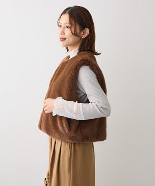 Green Parks ・ＥＬＥＮＣＡＲＥ　ＤＵＥ　フォックス調ファーベスト Brown