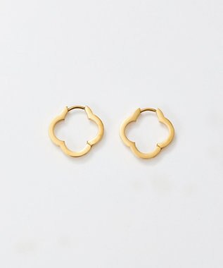 Phoebe 【金属アレルギー対応】フラワーワンタッチフープピアス　ゴールド/サージカルステンレス ゴールド