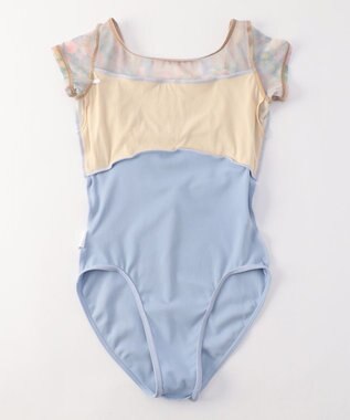 Chacott キャップスリーブレオタード スカイブループリント