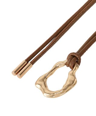 earth music&ecology ニュアンスバックルサッシュベルト Light Brown