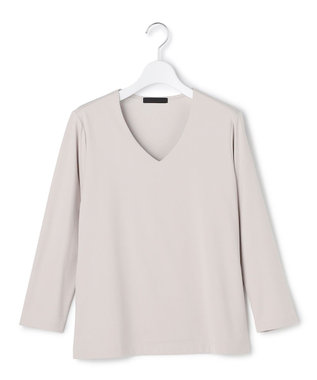  【速乾・UVケア・接触冷感・洗える】 スーペリアジャージー Vネックカットソー