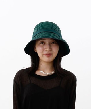 AURORA 【 LANVIN COLLECTION（ランバン コレクション） 】グログランセーラーハット グリーン