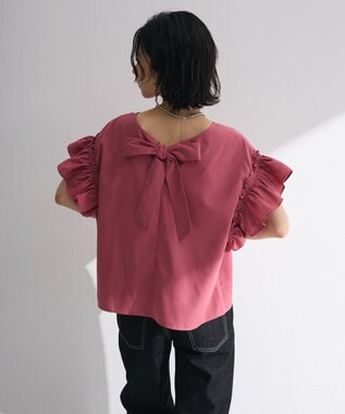 Green Parks ・ＥＬＥＮＣＡＲＥ　ＤＵＥ　バックリボンブラウス Off White