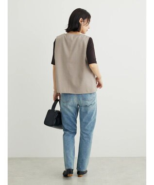 Green Parks ヘリンボーンベスト Brown