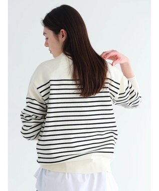 CRAFT STANDARD BOUTIQUE パネルボーダーニットプルオーバー White