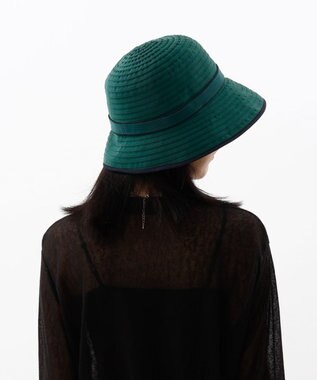 AURORA 【 LANVIN COLLECTION（ランバン コレクション） 】グログランセーラーハット グリーン