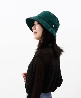 AURORA 【 LANVIN COLLECTION（ランバン コレクション） 】グログランセーラーハット グリーン