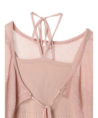 Green Parks ・swing by SET2点ニットボレロ&ニットキャミ Pink