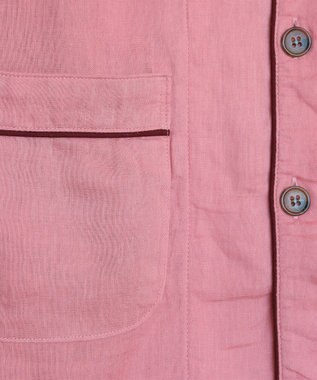 京和晒綿紗 【紗栄子さん愛用パジャマの色違い/UNISEX】ガーゼパジャマ 2重合わせ 草木染め【さんご】 さんご