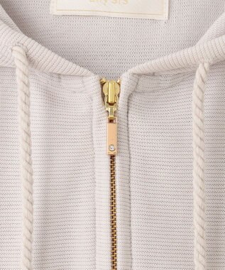 ANY SIS 【UVケア・接触冷感】リップル パーカー アイスグレー