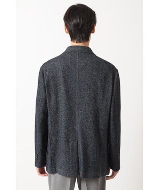 DAKS 軽量ヘリンボーン カジュアルテーラードブレザー チャコールグレー