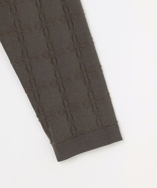 自由区 ジオメトリックアセテート カーディガン ブラウン