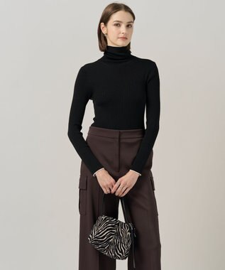 ICB スクエアワンハンドル バッグ 起毛ゼブラ系