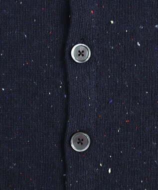 WEGO ネップクルーネックカーディガン ネイビー