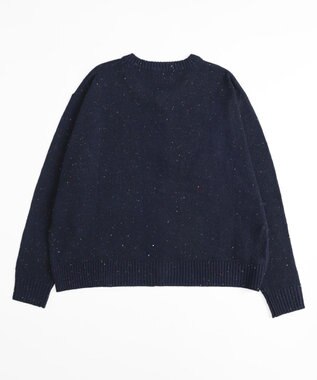 WEGO ネップクルーネックカーディガン ネイビー