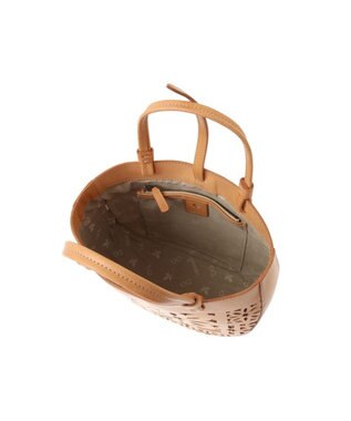 genten セイル カットワーク 手提げバッグ ヌメベージュ