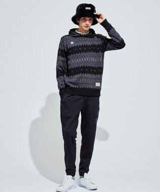 PW CIRCULUS 【手洗い可】【MEN】フェアアイルニットフーディ ブラック系5