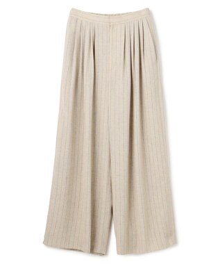 uncrave リネンライクツイル ワイドパンツ フラックスストライプ