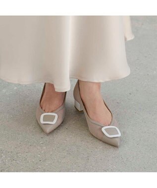 MODE ET JACOMO <MODE ET JACOMO>ポインテッドバックルデザインパンプス