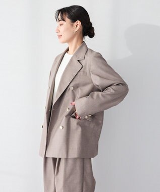 CRAFT STANDARD BOUTIQUE ＜セレモニー＞ダブルテーラードジャケット Beige Mixture