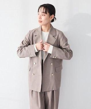 CRAFT STANDARD BOUTIQUE ＜セレモニー＞ダブルテーラードジャケット Beige Mixture