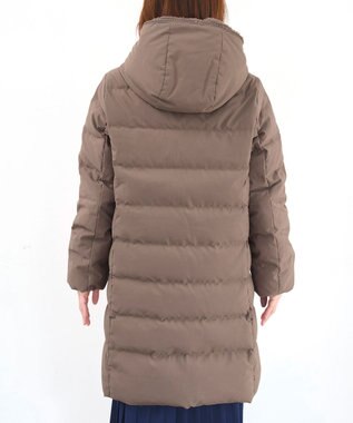 Tiaclasse フード裏エコファーダウンコート モカ