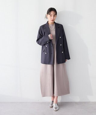 CRAFT STANDARD BOUTIQUE ＜セレモニー＞ダブルテーラードジャケット Gray